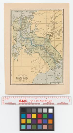 Primary view of object titled 'Map of the United States Canal Zone : showing the completed Panama Canal.'.