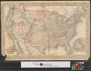 Map of the United States, and territories. Together with Canada &c.