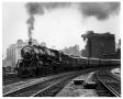 Photograph: [Pacific steam engine leaving the Chicago station]