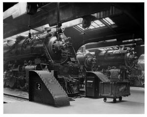 [Steam engines retired at Chicago Passenger Station]