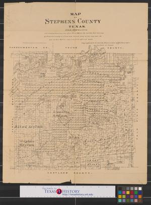 Primary view of object titled 'Map of Stephens County, Texas.'.