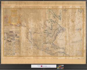 Primary view of object titled 'To the Right Honourable John Lord Sommers ... this map of North America according to ye newest and most exact observations is most humbly dedicated by your Lordship's most humble servant.'.