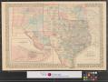 Thumbnail image of item number 1 in: 'County map of the state of Texas : showing also portions of the adjoining states and territories.'.