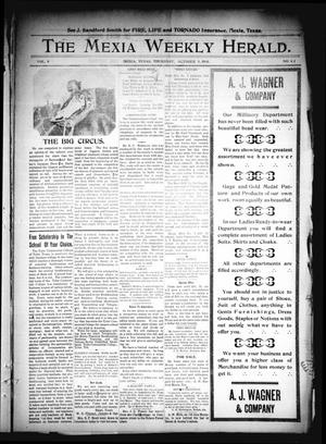 Primary view of object titled 'The Mexia Weekly Herald (Mexia, Tex.), Vol. 9, No. 41, Ed. 1 Thursday, October 8, 1908'.