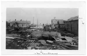 [Photograph of Hurricane Wreckage North of the Courthouse]