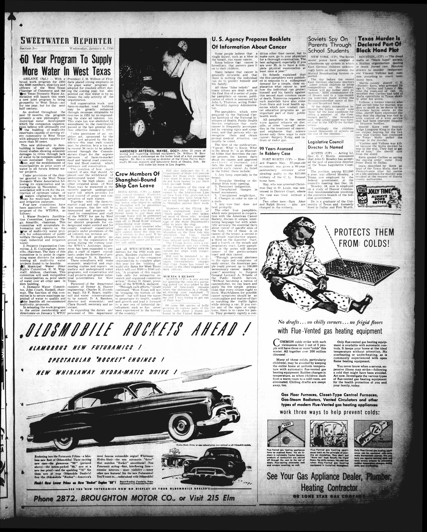 Sweetwater Reporter (Sweetwater, Tex.), Vol. 53, No. 3, Ed. 1 Wednesday, January 4, 1950
                                                
                                                    [Sequence #]: 9 of 12
                                                