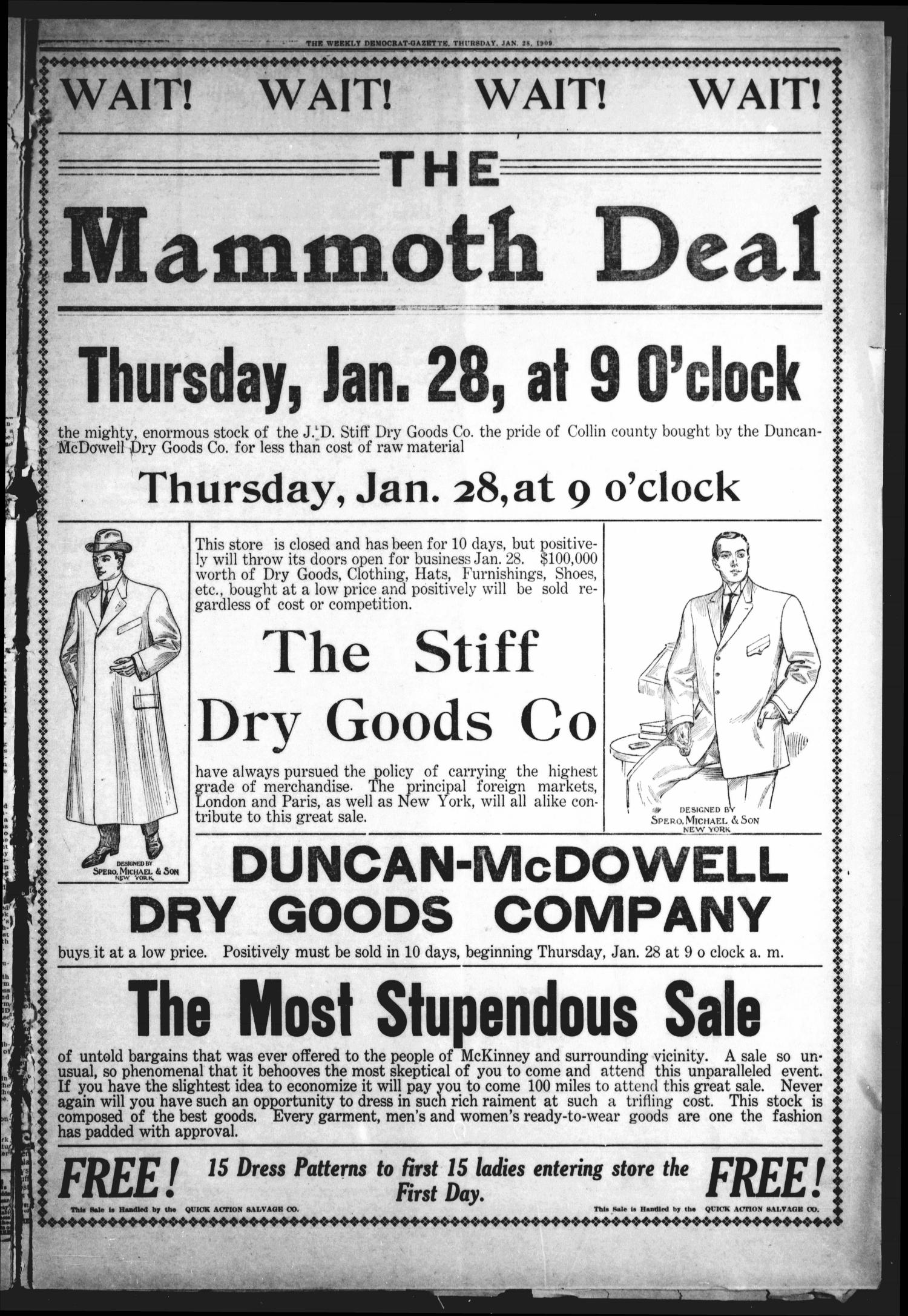 The Weekly Democrat-Gazette (McKinney, Tex.), Vol. 25, No. 52, Ed. 1 Thursday, January 28, 1909
                                                
                                                    [Sequence #]: 3 of 12
                                                