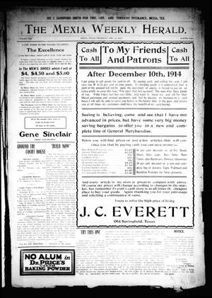 The Mexia Weekly Herald. (Mexia, Tex.), Vol. 15, Ed. 1 Thursday, December 10, 1914