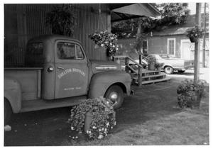 Primary view of object titled '[Shelton Brothers Truck at Shelton Gin]'.
