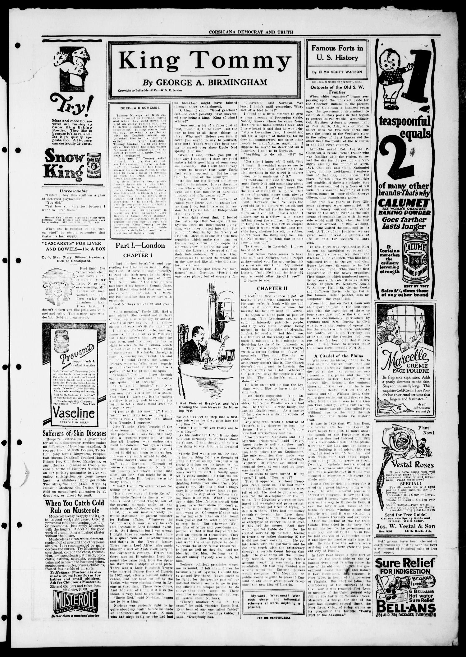 Corsicana Democrat and Truth (Corsicana, Tex.), Vol. 39, No. 11, Ed. 1 Thursday, March 5, 1925
                                                
                                                    [Sequence #]: 3 of 8
                                                