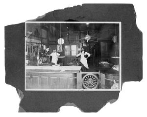 Primary view of object titled '[Storch Butcher Shop - W. Spring Street]'.