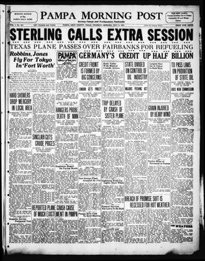 Pampa Morning Post (Pampa, Tex.), Vol. 1, No. 181, Ed. 1 Thursday, July 9, 1931