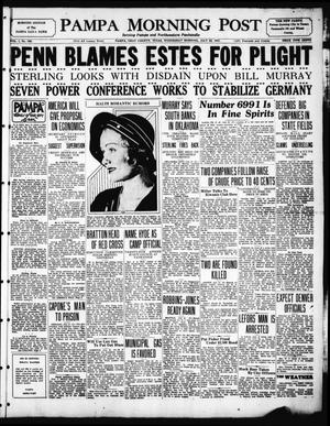 Pampa Morning Post (Pampa, Tex.), Vol. 1, No. 190, Ed. 1 Wednesday, July 22, 1931