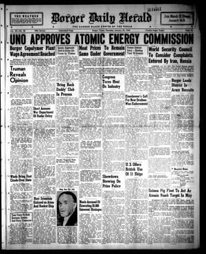 Borger Daily Herald (Borger, Tex.), Vol. 20, No. 52, Ed. 1 Thursday, January 24, 1946