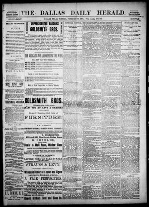 Primary view of object titled 'The Dallas Herald. (Dallas, Tex.), Vol. 31, No. 101, Ed. 1 Tuesday, February 19, 1884'.