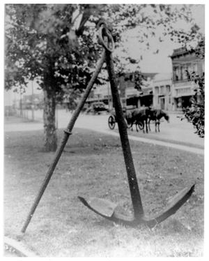 Primary view of object titled '[Anchor from the Steamboat Ruthven]'.