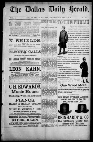 The Dallas Herald. (Dallas, Tex.), Vol. 1, No. 277, Ed. 1 Monday, November 29, 1886