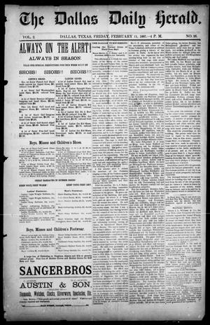 The Dallas Herald. (Dallas, Tex.), Vol. 2, No. 26, Ed. 1 Friday, February 11, 1887