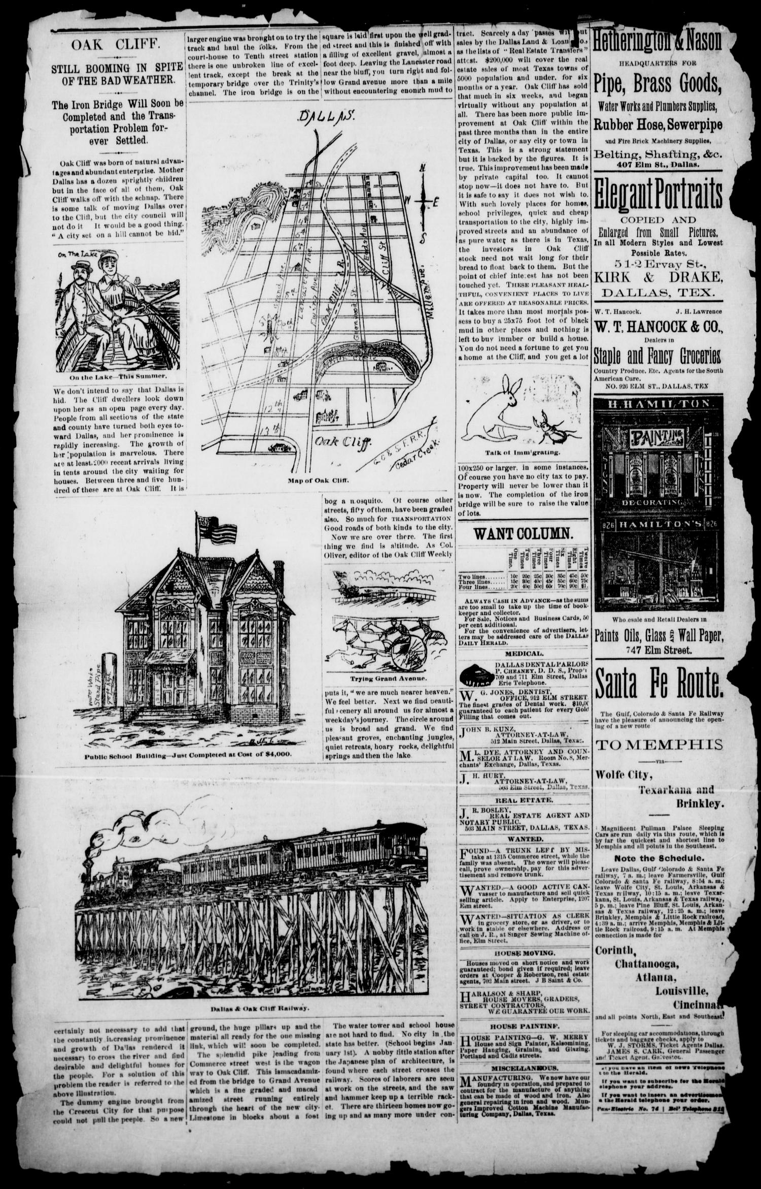 The Dallas Herald. (Dallas, Tex.), Vol. 2, No. 264, Ed. 1 Thursday, December 29, 1887
                                                
                                                    [Sequence #]: 2 of 8
                                                