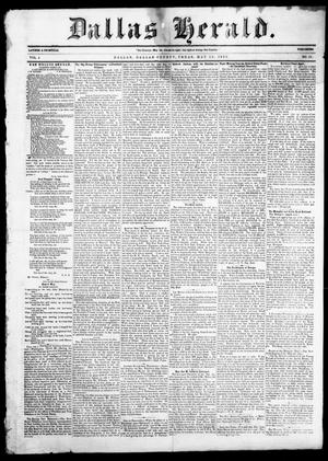 Primary view of object titled 'Dallas Herald. (Dallas, Tex.), Vol. 4, No. 51, Ed. 1 Saturday, May 10, 1856'.