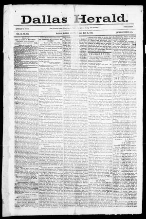 Primary view of object titled 'Dallas Herald. (Dallas, Tex.), Vol. 10, No. 27, Ed. 1 Saturday, May 31, 1862'.