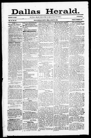 Dallas Herald. (Dallas, Tex.), Vol. 10, No. 39, Ed. 1 Saturday, August 23, 1862
