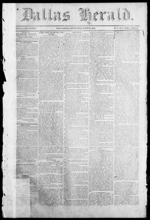 Dallas Herald. (Dallas, Tex.), Vol. 11, No. 17, Ed. 1 Wednesday, March 25, 1863