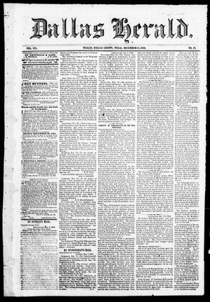 Dallas Herald. (Dallas, Tex.), Vol. 12, No. 17, Ed. 1 Saturday, December 17, 1864