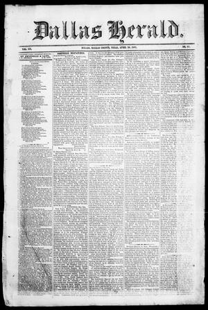 Dallas Herald. (Dallas, Tex.), Vol. 12, No. 34, Ed. 1 Thursday, April 20, 1865