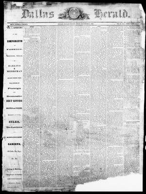 Primary view of object titled 'Dallas Herald. (Dallas, Tex.), Vol. 14, No. 7, Ed. 1 Saturday, November 3, 1866'.