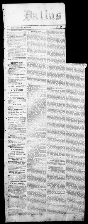 Dallas Herald. (Dallas, Tex.), Vol. 15, Ed. 1 Saturday, January 25, 1868