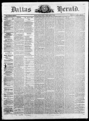 Primary view of object titled 'Dallas Herald. (Dallas, Tex.), Vol. 16, No. 28, Ed. 1 Saturday, March 27, 1869'.