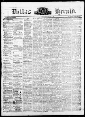 Primary view of Dallas Herald. (Dallas, Tex.), Vol. 19, No. 19, Ed. 1 Saturday, January 20, 1872