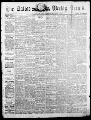 Primary view of object titled 'The Dallas Weekly Herald. (Dallas, Tex.), Vol. 21, No. 2, Ed. 1 Saturday, September 27, 1873'.