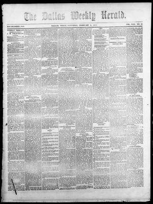 Primary view of object titled 'The Dallas Weekly Herald. (Dallas, Tex.), Vol. 22, No. 21, Ed. 1 Saturday, February 6, 1875'.