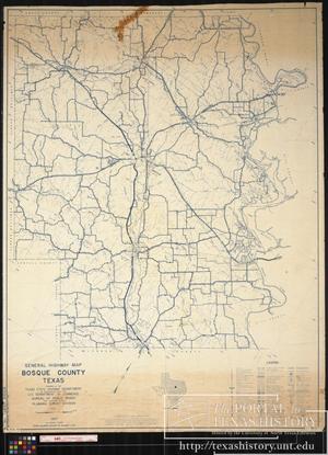 1957 General Highway Map of Bosque County, Texas
