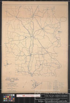 1941 General Highway Map of Bosque County, Texas