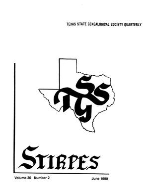Primary view of object titled 'Stirpes, Volume 30, Number 2, June 1990'.