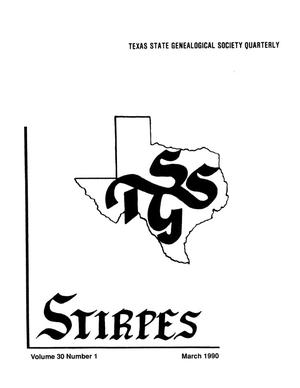 Primary view of object titled 'Stirpes, Volume 30, Number 1, March 1990'.
