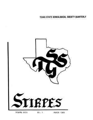 Stirpes, Volume 29, Number 1, March 1989