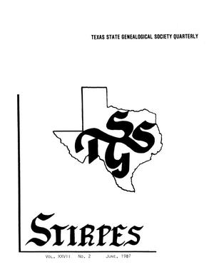Primary view of object titled 'Stirpes, Volume 27, Number 2, June 1987'.