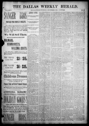 The Dallas Weekly Herald. (Dallas, Tex.), Vol. 35, No. 49, Ed. 1 Thursday, December 4, 1884