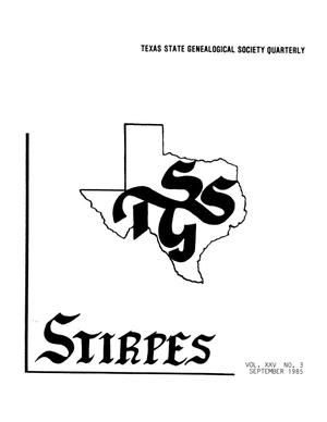 Primary view of object titled 'Stirpes, Volume 25, Number 3, September 1985'.