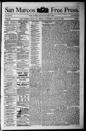 San Marcos Free Press. (San Marcos, Tex.), Vol. 9, No. 37, Ed. 1 Saturday, July 31, 1880