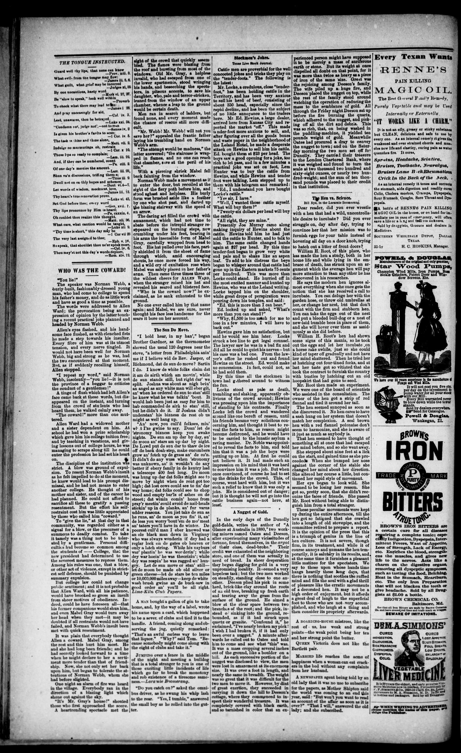 San Marcos Free Press. (San Marcos, Tex.), Vol. 10, No. 47, Ed. 1 Thursday, October 13, 1881
                                                
                                                    [Sequence #]: 2 of 8
                                                