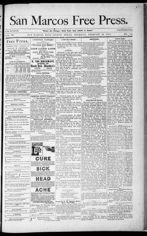 San Marcos Free Press. (San Marcos, Tex.), Vol. 11, No. 12, Ed. 1 Thursday, February 16, 1882