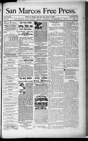 San Marcos Free Press. (San Marcos, Tex.), Vol. 11, No. 41, Ed. 1 Thursday, September 7, 1882