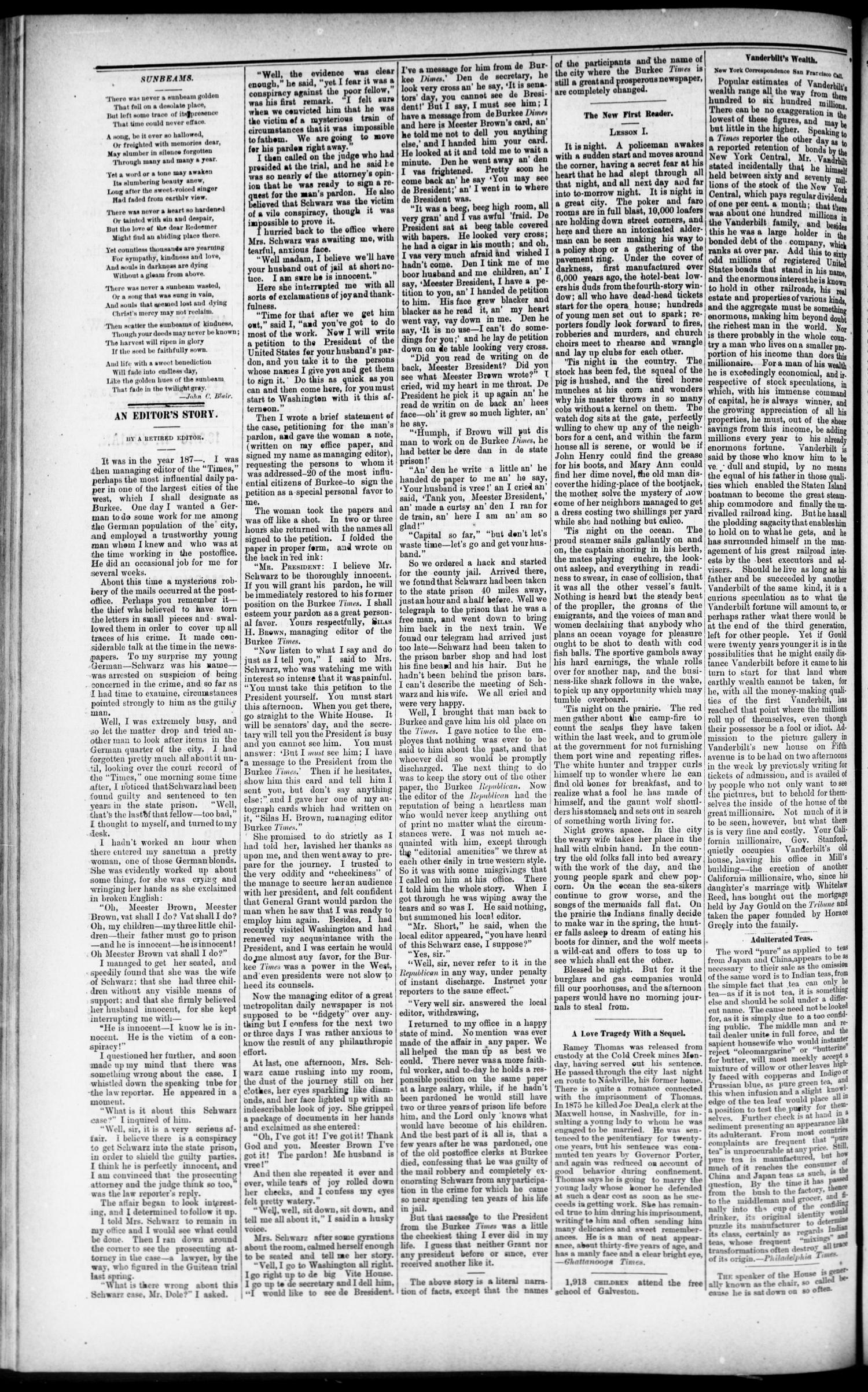 San Marcos Free Press. (San Marcos, Tex.), Vol. 12, No. 17, Ed. 1 Thursday, March 29, 1883
                                                
                                                    [Sequence #]: 6 of 8
                                                