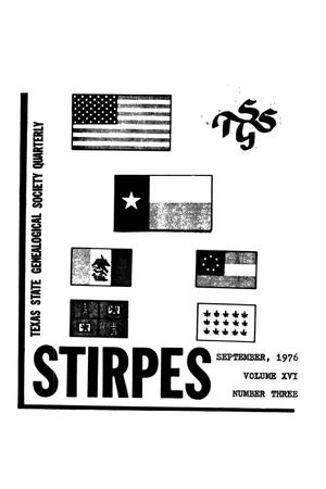 Stirpes, Volume 16, Number 3, September 1976
