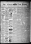 Thumbnail image of item number 1 in: 'San Marcos Free Press. (San Marcos, Tex.), Vol. 13, No. 24, Ed. 1 Thursday, May 22, 1884'.